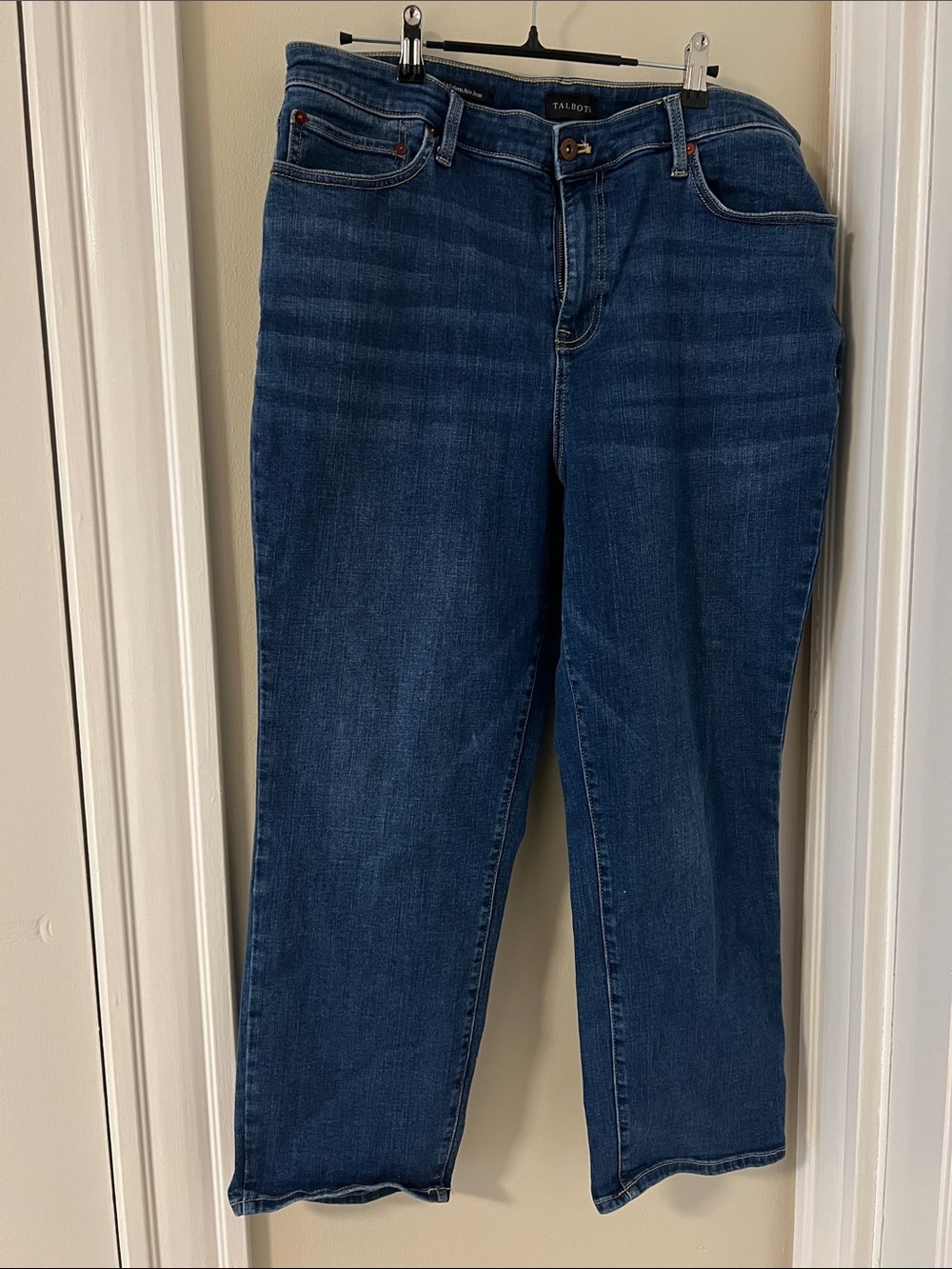 Talbots Women's Deep Indigo Straight-Leg ankle Jeans